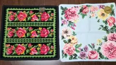 FELLER 花柄タオルハンカチ 2枚セット