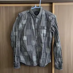 【NICOLE】ストライプ　シャツ　ブラック