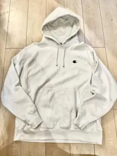 XXLリバースウィーブ Champion ホワイト フード付きパーカー