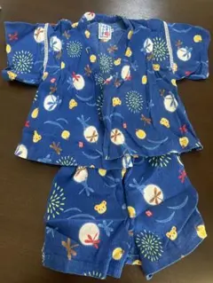 甚平 80サイズ 花火と動物プリント