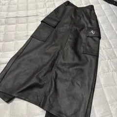 ANAPGiRL フェイクレザーカーゴロングスカート　Sのサムネイル