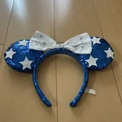 青色スパンコール星デザインカチューシャ