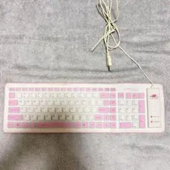 有線キーボード ピンク