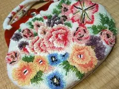 希少!!!豪華♪ 和装バッグ 総ビーズバッグ レアデザイン 昭和レトロ