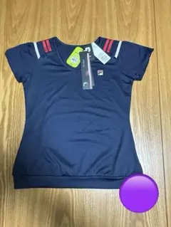 FILA レディースシャツ M ネイビー ストライプ　 Ｌサイズ　新品未使用❣️