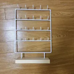 アクセサリースタンド ホワイト 木製台座