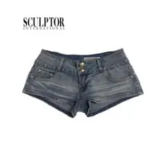 sculptor Studded Denim ShortsLight Blue | Mercari