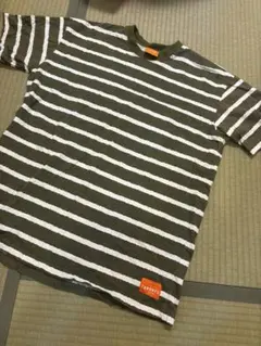 CARROTS ボーダーTシャツ カーキ×ホワイト XLサイズのサムネイル