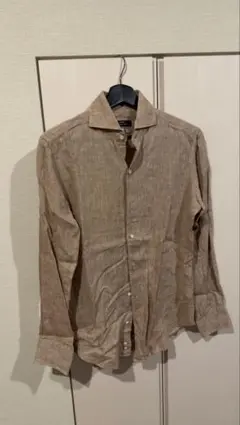 美品　SHIPS Tailoring Style リネンシャツ ベージュ Sのサムネイル