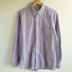 ✨ユニクロ✨UNIQLO 長袖シャツ オックスフォードシャツ【XL】パープル
