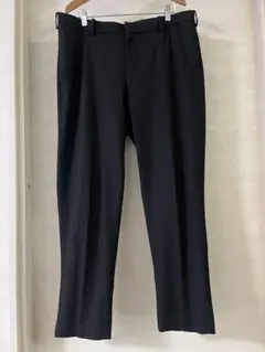 【L】ユニクロ スマートアンクルパンツ　ウールライク・2WAYストレッチ　黒