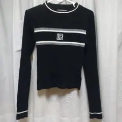 LIPSRVICE 長袖 リブニット ブラック Fサイズ