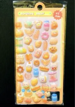 ボンボンドロップシール3Dぷくぷくシール 可愛い ひよこ ドーナツ 肉球(11)