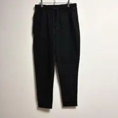 ✨良品✨ ジョガーパンツ ストレート パンツ ウエストゴム 薄手 無地 黒