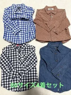 長袖シャツ　ブラウス　チェックシャツ　デニムシャツFILA babygap