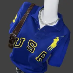 00s ラルフローレン USA ビッグポニー ポロシャツ y2k 平成ギャル