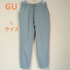 【GU】ドライストレッチジョガーパンツ L オリーブ 356451