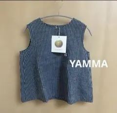 ヤンマ産業 ストライプ フレアスカートYAMMA 会津木綿 青棒縞 75