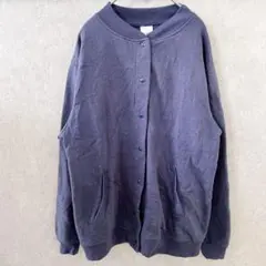 BLAIR 裏起毛 スウェット スタジャン ブルゾン ネイビー 【L】