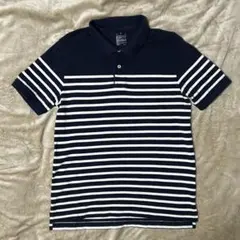 無印良品 メンズ ポロシャツ Mサイズ ボーダー 半袖 MUJI