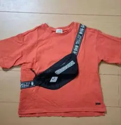 F.O.KIDS オレンジ ウエストポーチ付き　Tシャツ　120のサムネイル