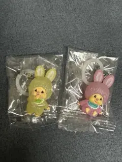 モンチッチ　めじるしアクセサリー２　チムたん　ピンク　イエロー　セット　ガチャ