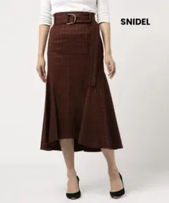 SNIDEL スナイデル チェックマーメイドスカート