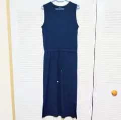 oneway ターコイズ ノースリーブニットワンピース M　F41