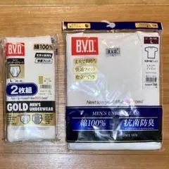 BVD 미개봉 서류 2장과 T셔츠 1장 면 100% L 사이즈