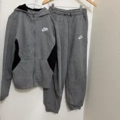 ナイキ キッズL スウェット上下セット グレー パーカー パンツ NIKE