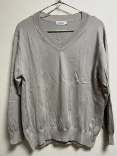 LEPSIM Vネックニット　ベージュ　Lサイズ　美品