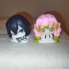 鬼滅の刃 おねむたん フィギュア 伊黒小芭内 甘露寺蜜璃 ガチャ