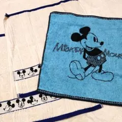 ミッキーマウスのハンドタオル３枚セット