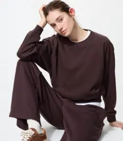UNIQLO(Mサイズ)スエットクロップドシャツ