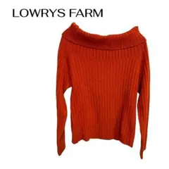 B0106LOWRYS FARMオレンジニットセーターカジュアル　首広めギャル