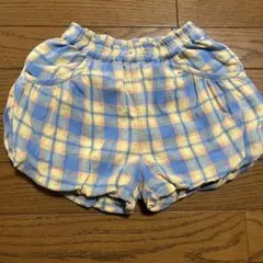 チェック柄ハーフパンツ 120cm futafuta×Hello Kitty