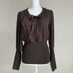 インゲボルグ　フリル　リボン　ドッキング　プルオーバー　ブラウス　11