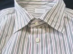 Ermenegildo Zegna ブロード生地 ストライプ 長袖シャツ 44のサムネイル
