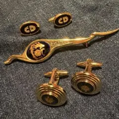 ヴィンテージ ディオール + 1 カフス +リモージュゴールド ブローチ 独英仏