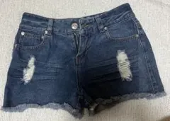 【送料無料】 ショートパンツ ダメージジーンズ