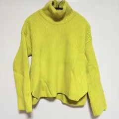【アダムエロペ】プルオーバーニット　セーター イエロー