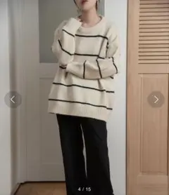 lawgybicolorthinborderknit【本日0時〆timesale