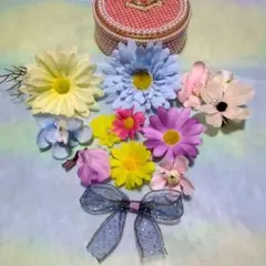 ラプンツェル花ピン ひな祭り イベント　パーティー　 ヘアクリップ　⑨