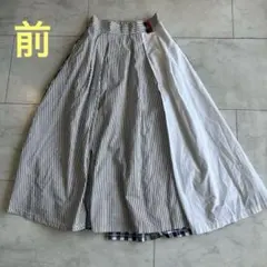 3枚はぎパッチワークのロングフレアスカード　後ろゴム　未使用に近い。