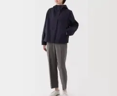 良品計画　撥水フード付きジャケット　ナイロンジャンパー　ジップアップ　M