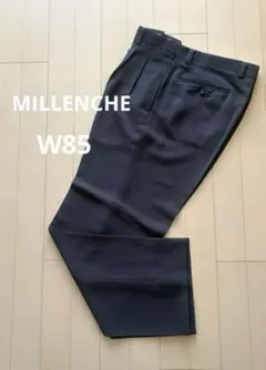 【未使用】MILLENCHE スラックス　ダークグレー　ツータックワイドW85のサムネイル