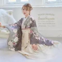 新品袴4点セット 卒業式 小学生 大学生 レディース ブラウン 茶色 96IV