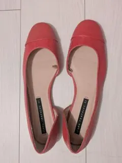 ZARA TRAFALUC 37 赤 フラットシューズのサムネイル