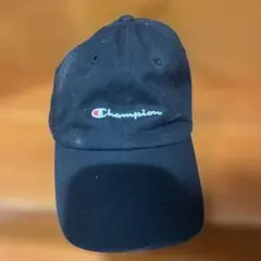 Champion キャップ ブラック ロゴ刺繍（サイズ　F）