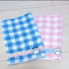 お値下げ★ちいかわチェック柄タオルハンカチ2枚セット